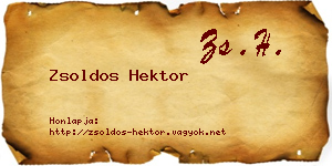 Zsoldos Hektor névjegykártya